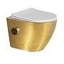 Oppio Aura Randloos Douche-WC Goud – Inclusief Witte Softclose Bril & Ingebouwde Mengkraan