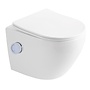 Oppio Aura Randloos Douche-WC Glans Wit – Inclusief Softclose Bril & Ingebouwde Mengkraan
