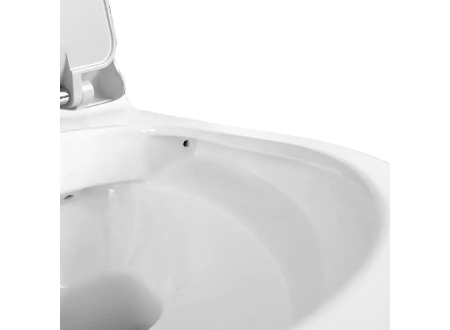 Oppio Pluto Randloos Douche-WC in Glans Wit – Inclusief Softclose Bril