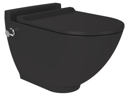 Oppio Roka WC-Douche Suspendu – Noir Mat – Inclus Abattant Softclose