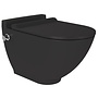 Oppio Roka Randloos Douche-WC – Mat Zwart – Inclusief Softclose Bril