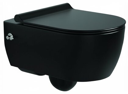 Oppio Venus Randloos Douche-WC – Mat Zwart – Inclusief Softclose Bril