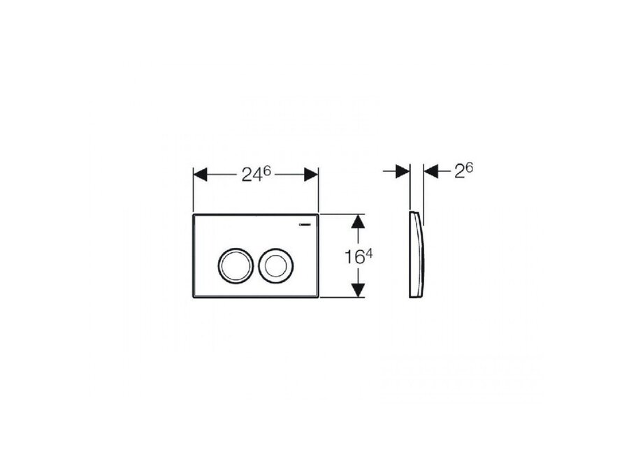 Geberit Bedieningspaneel Delta25 wit – 115.125.11.5