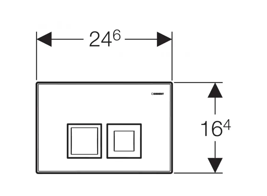 Geberit Bedieningsplaat Delta35 wit – 115.135.11.5