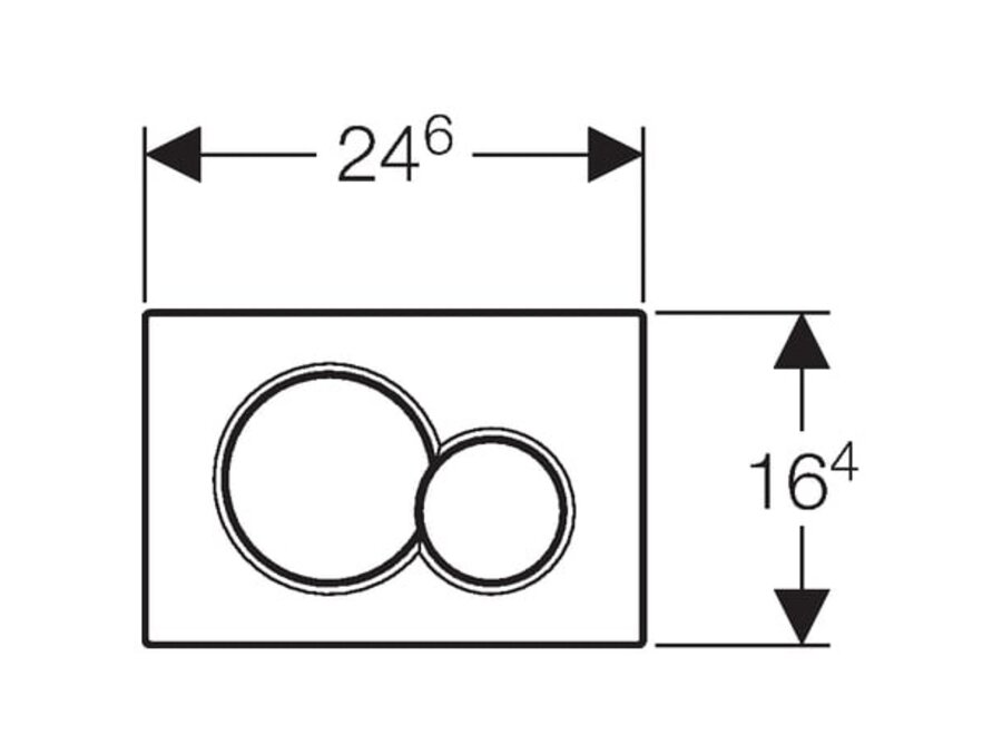 Geberit Bedieningsplaat Sigma20 wit/glans chroom – 115.882.KJ.1