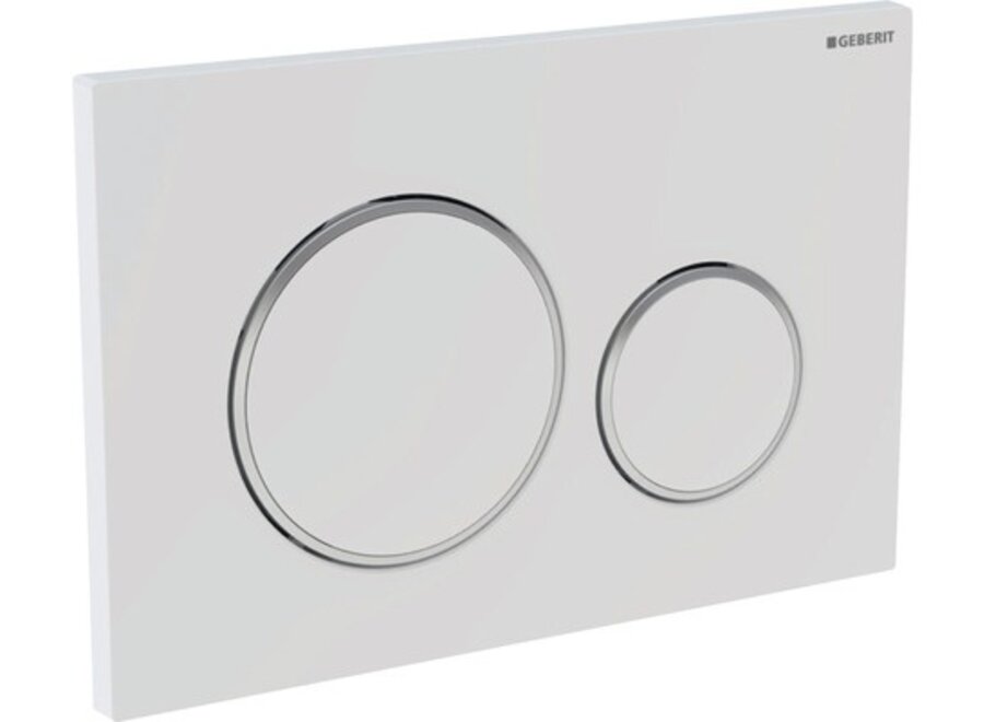 Geberit Bedieningsplaat Sigma20 wit/glans chroom – 115.882.KJ.1