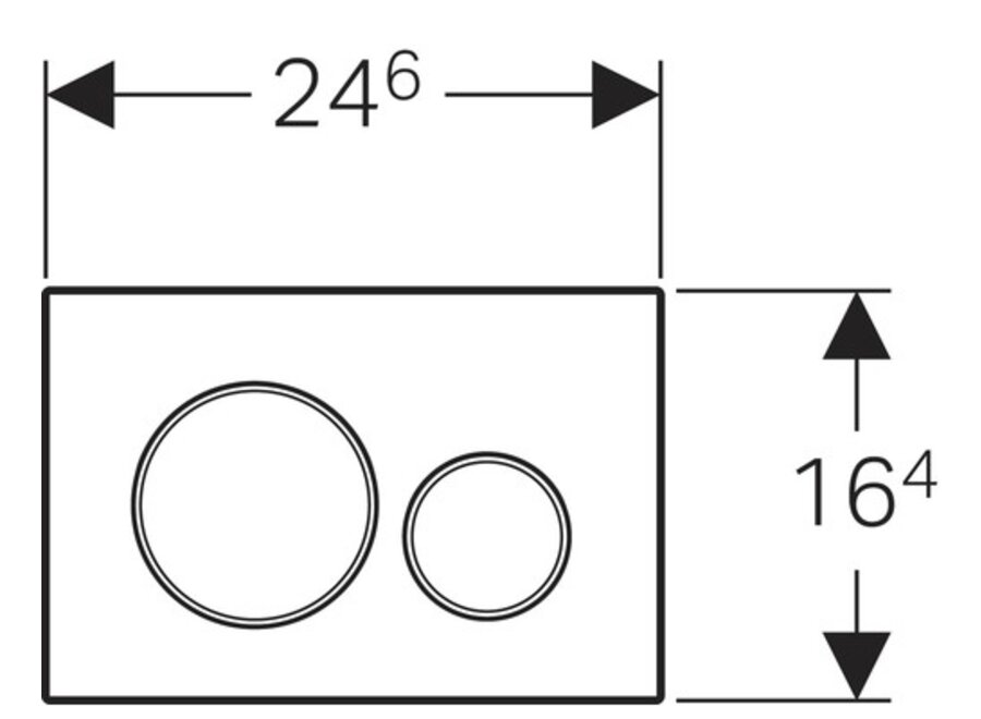 Geberit Bedieningsplaat Sigma20 mat chroom – 115.882.JQ.1