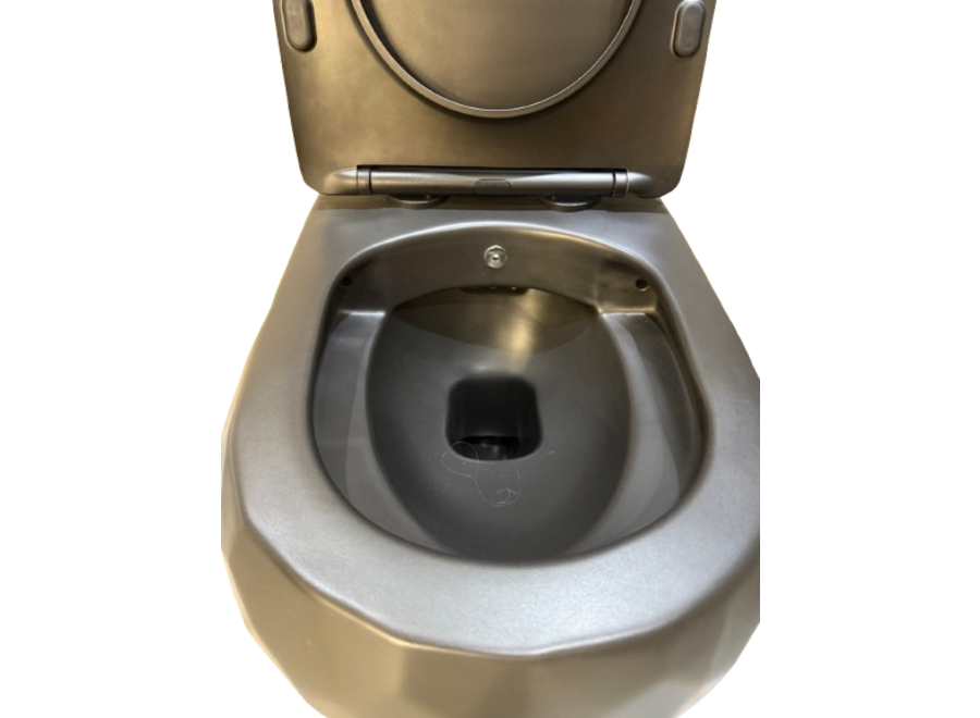 Oppio Diamond Black WC Suspendu – Noir Mat – Rimfree – Avec Fonction Bidet