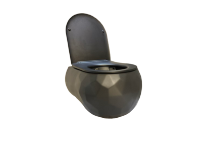 Oppio Diamond Black WC Suspendu – Noir Mat – Rimfree – Avec Fonction Bidet