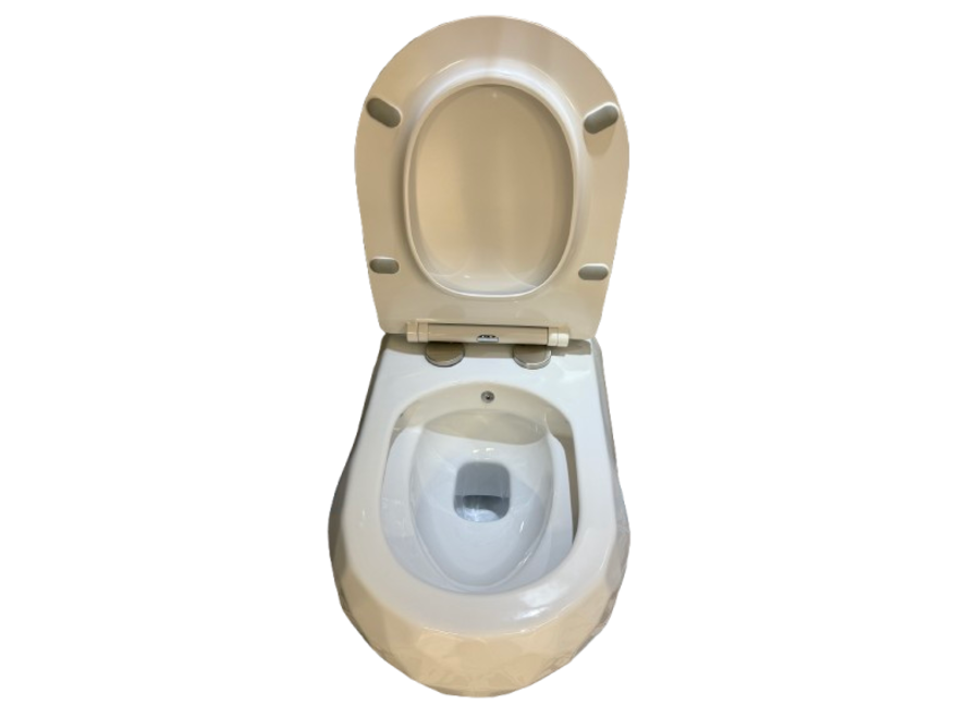 Oppio Diamond White WC Suspendu – Blanc Brillant – Rimfree – Avec Fonction Bidet