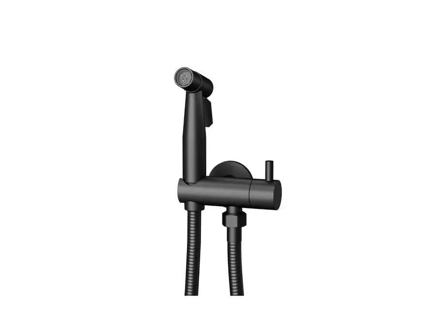 Luxe Knijp/Bidet Handdouche-set – Mat Zwart RVS 304