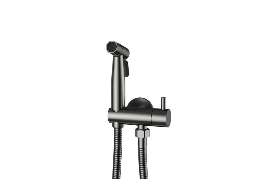 Luxe Knijp/Bidet Handdouche-set – Gunmetal RVS 304