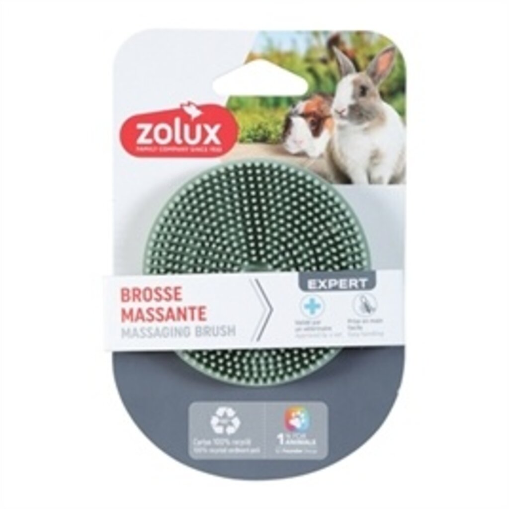 zolux Zolux Rubber Borstel Knaagdier 7,5 cm