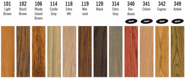 Kleurenwaaier kleurolie binnen