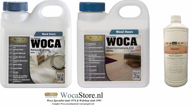 Natuurzeep en Onderhoudsolie WIT -ACTIE-