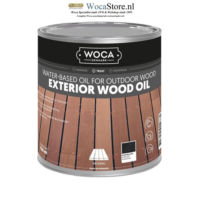 Exterior Oil ANTHRACITE for Terrace, Furniture, Log Cabin etc.