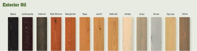 Exterior Oil ZOUTGROEN voor Terras,Meubel,Blokhut enz.