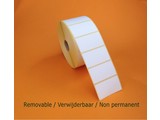 DT etiket removable 57x32mm 2.100 et./rol doos 12 rol