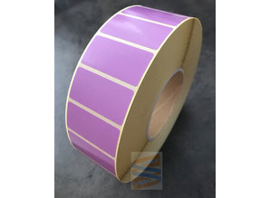 Papier etiket violet 51x25mm, rol à 5.180 etiketten