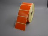 DT etiket 57x32mm, oranje rol à 2.100 etiketten