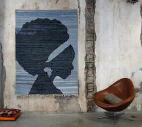 African Queen - Upcycled denim rug 150x210cm African Queen - Upcycled denim rug 150x210cm