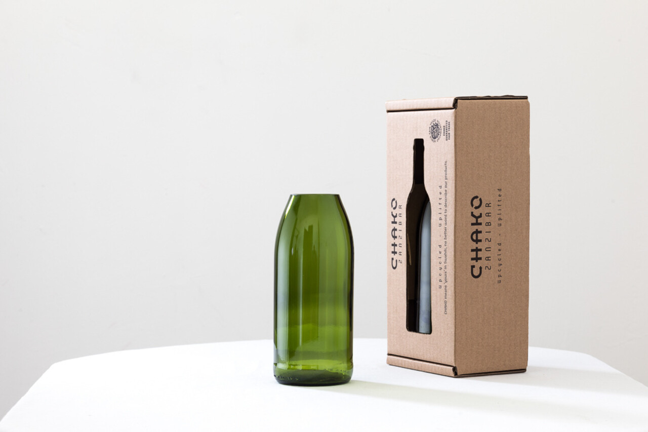 Vaas Asmini donkergroen 18cm