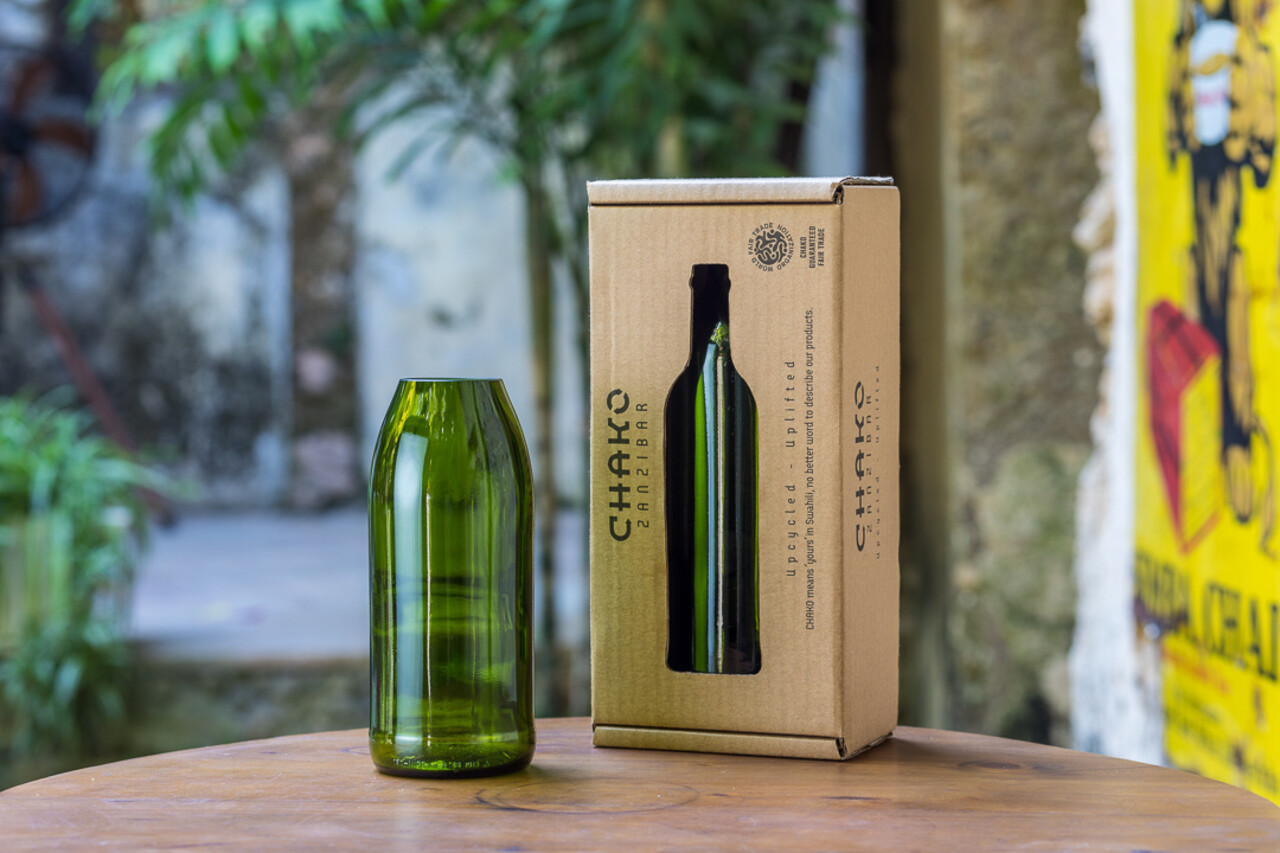 Vase Asmini vert foncé 18cm