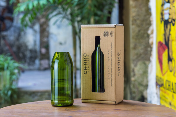 Vase Asmini vert foncé 18cm