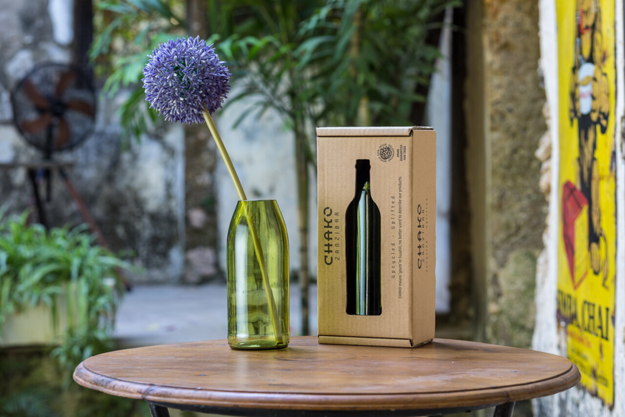 Vase Asmini olive green 18cm