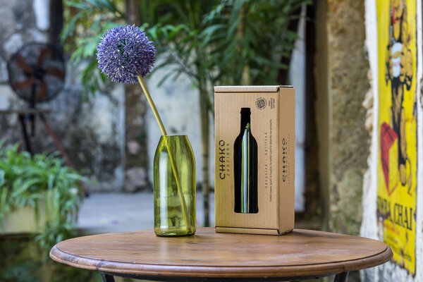 Vase Asmini olive green 18cm