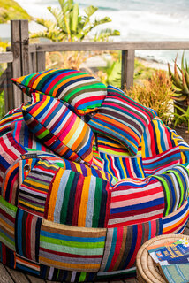Colorful beanbags with a special story