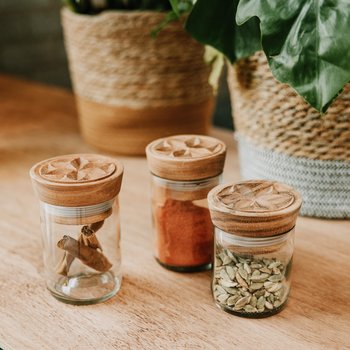 Chako Spice jars - Hiliki - set van 3 (transparant)