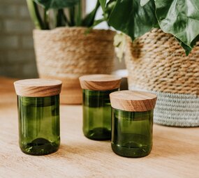 Spice jars - Mdalazini - set van 3 (diepgroen) Spice jars - Mdalazini - set van 3 (diepgroen)