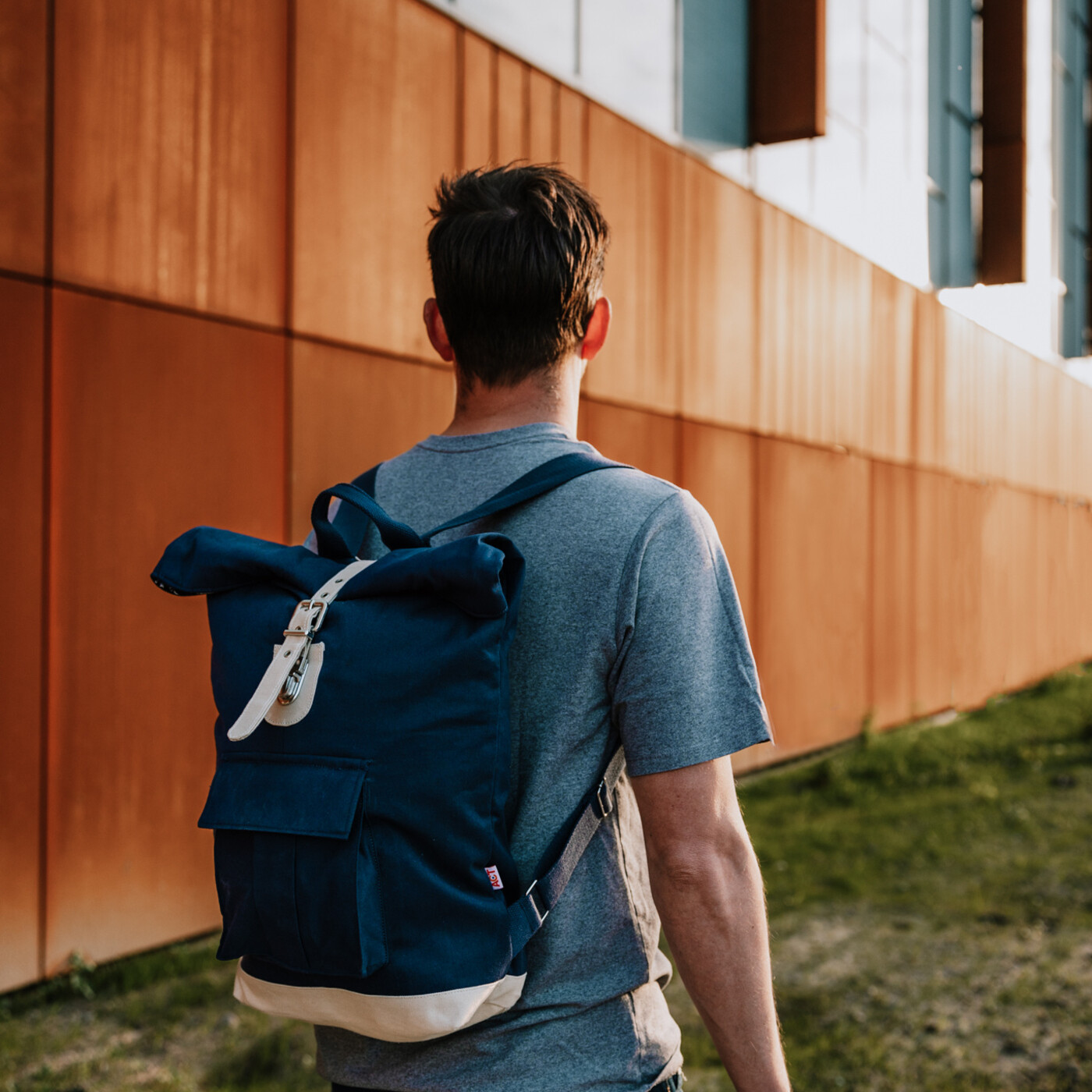 Upcycled Uniform Backpack sustainable backpack made out of uniforms Nic&Mic