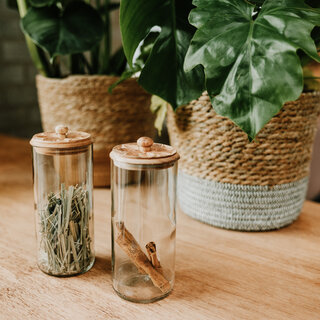 Spice jars van geupcycled glas