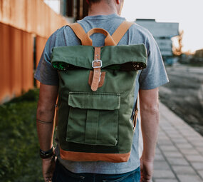 Upcycled Uniform Backpack Upcycled Uniform Backpack