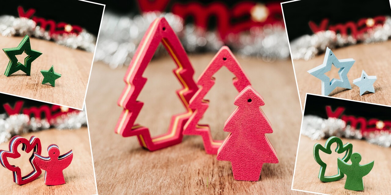 Ein fröhlicher, wirkungsvoller Weihnachtsanhänger Ein fröhlicher, wirkungsvoller Weihnachtsanhänger