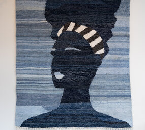 African Princess - Upcycled denim rug 150x210cm African Princess - Upcycled denim rug 150x210cm