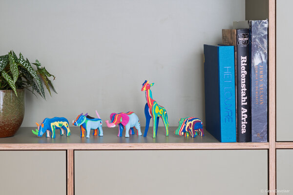 BIG FIVE Set (olifant, giraffe, neushoorn, nijlpaard en wrattenzwijn)