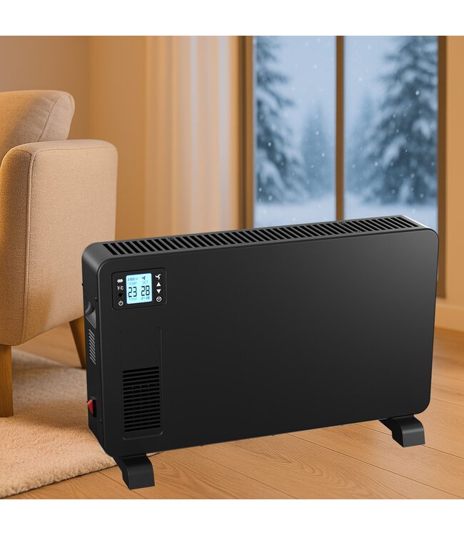 Elektrische kachel Deluxe Zwart – Slimme Warmte, Stijlvol Design