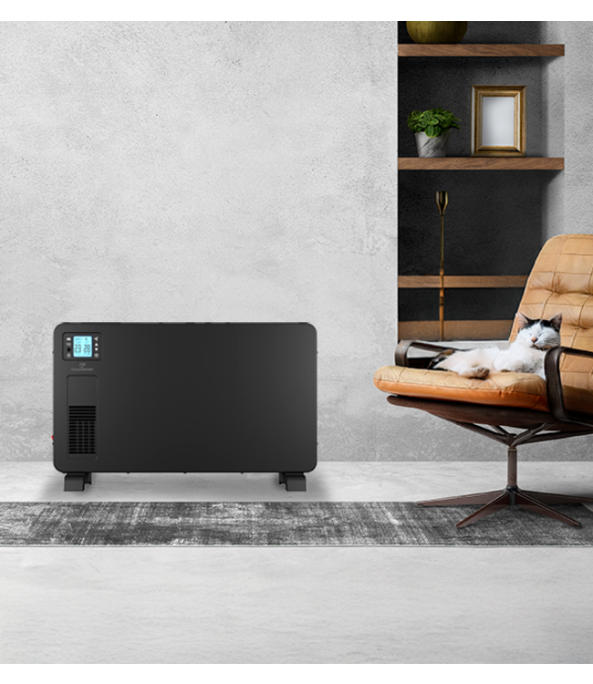 Elektrische kachel Deluxe Zwart – Slimme Warmte, Stijlvol Design