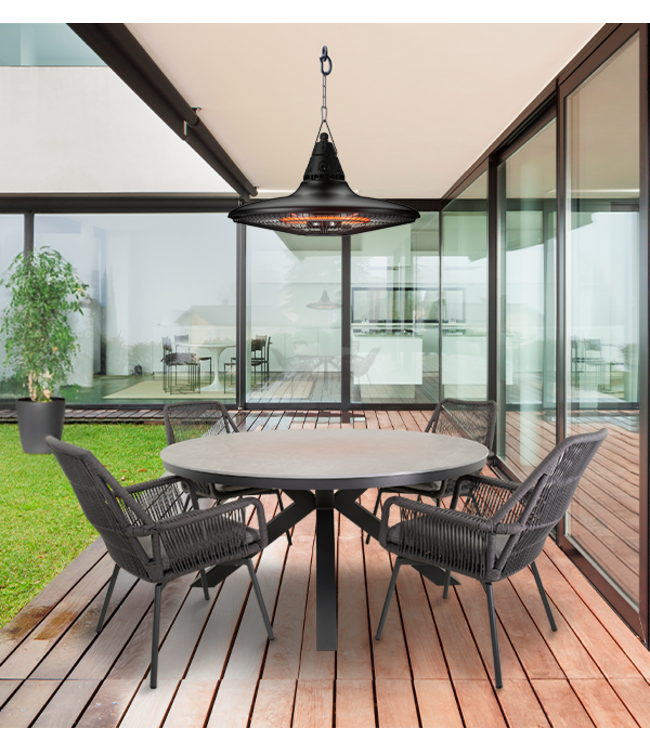 Hangende Infrarood Terrasverwarmer Slim Design 1500W