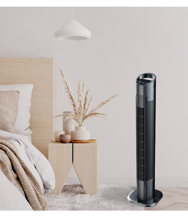 Essential torenventilator met afstandsbediening, 3 modi, led-display en timer