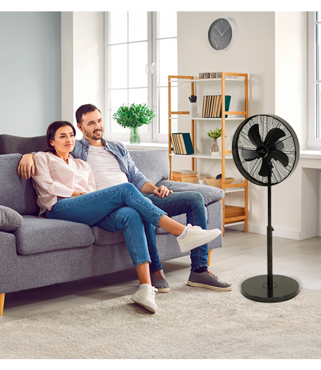 Premium Black Ventilator Telescopisch en Kantelbaar