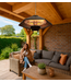Heat & Light infrarood terrasverwarmer met verlichting – zwart