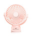 Clip-On Pink oplaadbare mini ventilator roze met klem