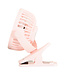 Clip-On Pink oplaadbare mini ventilator roze met klem