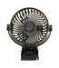 Clip-On Black oplaadbare mini ventilator zwart met klem