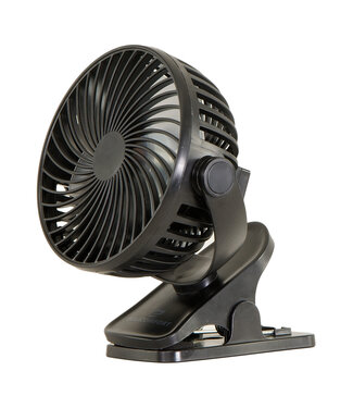 A-Flow Clip-On Black mini ventilator zwart met klem