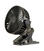 Clip-On Black oplaadbare mini ventilator zwart met klem